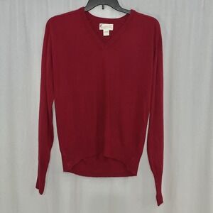 Arnold Palmer V-Neck Sweater Mens Large Red Vintage Orlon Acrylic USA